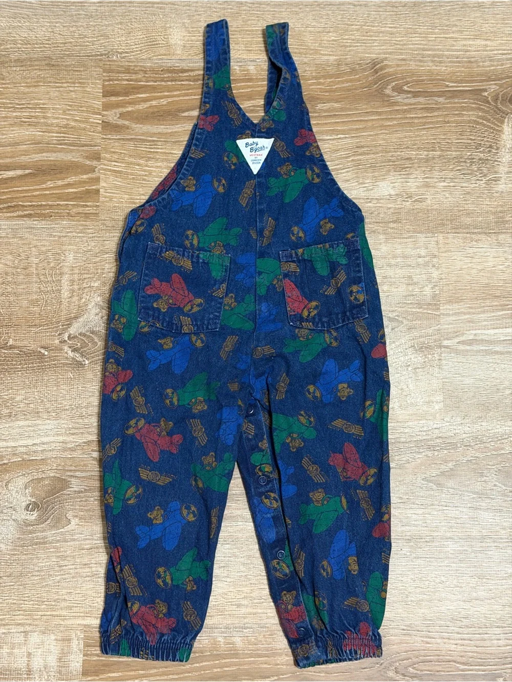 Vintage 80’s/90’s OshKosh B’Gosh Vestbak Overalls - Rare Airplane Print 24M